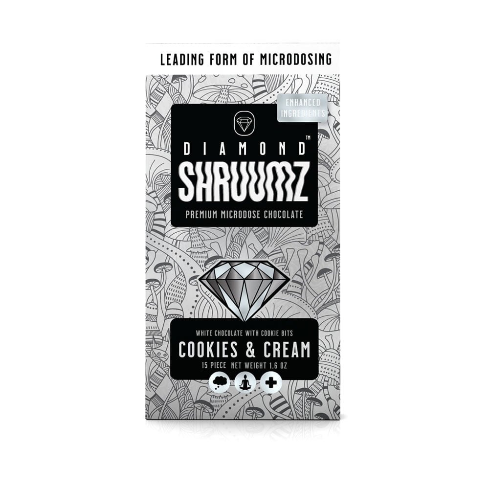 Diamond shruumz Cookies Cream Mushroom Bar